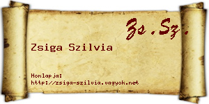 Zsiga Szilvia névjegykártya