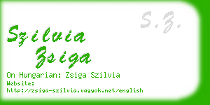 szilvia zsiga business card